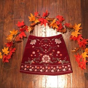 Altar’d State Red Boho Skirt